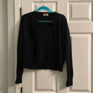 Black 100% Cashmere Cardigan Size Small